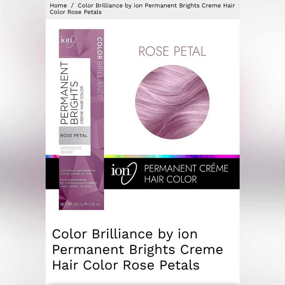 Ion Permanent Brights Creme Color ROSE PETAL